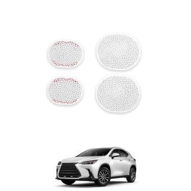 Imagem de Treesiche Tampa de filtro de sistema de purificação de ar de aço inoxidável 4 peças para RX 2023 2024 2025 acessórios interiores (cromado prata)