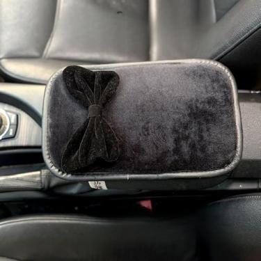 Imagem de MINGZAIQIPEI Almofada para console central de carro universal, laço macio à prova d'água capa de console central de carro protetor de caixa de assento de apoio de braço para a maioria dos veículos SUV