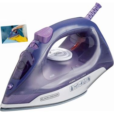 Imagem de Ferro Passar Roupa a Vapor Seco Black+Decker FX2550-B2 2000W Cerâmica 24g/min Roxo Branco