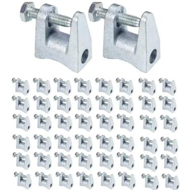 Imagem de VENITOR Braçadeira de viga com 50 braçadeiras C de segurança de ferro zincado de 3/20.3 cm-16 com abertura de mandíbula ajustável de 13/40.6 cm para soldagem/carpinteiro/construção/montagem doméstica