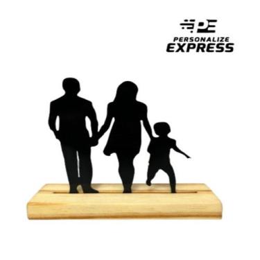 Imagem de Enfeite de Mesa em Acrílico Silhueta Família Decoração de Mesa Acrílic
