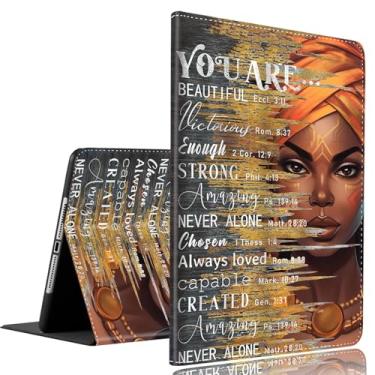 Imagem de Capa para Samsung Galaxy Tab A9+ modelo 11'2023 (SM-X210/X216/X218), capa fina e dobrável com hibernar/despertar automático, citações inspiradoras de mulheres afro-americanas