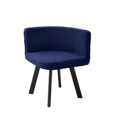 Imagem de Capa para cadeira triangular de 1/2/4/6 peças, encosto curvo, capa para cadeira de jantar, assento baixo, decoração para escritório, hotel e casa (1 peça/azul-marinho)