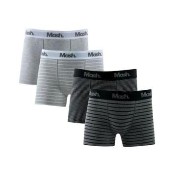 Imagem de Kit 4 Cuecas Boxer Infantil Mash 110.41 Algodão Original, GG, Sortido