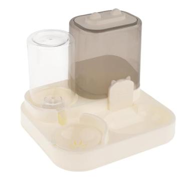 Imagem de Generic Alimentador automático 2 em 1 para animais de estimação, alimentador para gatos, recipiente de água, tigela de comida para gatos para cães pequenos, Claro