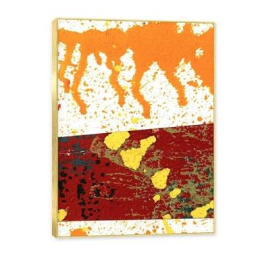 Imagem de Moldura dourada. Arte de parede de pinturas famosas, (sem título 44) de Max Ernst, pôster impresso em tela, imagem de arte abstrata para sala de estar quarto decoração de casa. 50 x 70 cm - 19,6 x