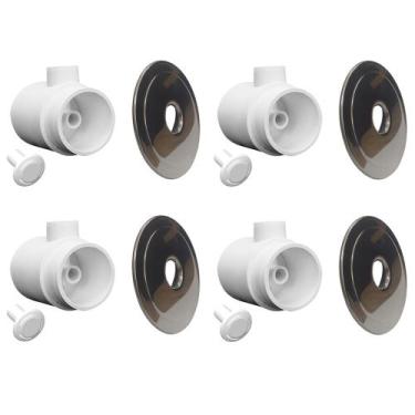 Imagem de Kit 4 Hidromassagem Piscina Alvenaria Azulejo Inox 50mm - Hidralux