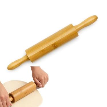 Imagem de Rolo de Massas em Bambu Madeira Pau de Macarrão 47x5 cm FRG5113 - FRIG