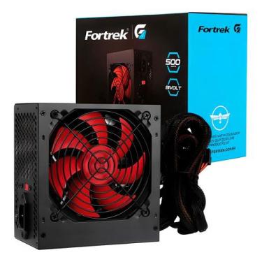 Imagem de Fonte 500w Bivolt Atx Pc Fortrek Crusader Cooler 12cm Cor Preto Silenc