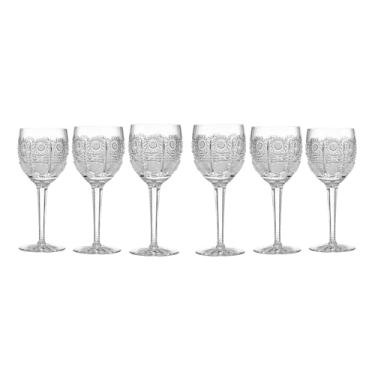 Imagem de Victoria Bella Conjunto de 6 taças de vinho de cristal boêmio de 135 ml, cristal tcheco, para vinho tinto e branco