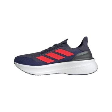 Imagem de adidas Ultraboost 5X Tênis de corrida masculino, Azul escuro/vermelho lúcido/azul escuro, 35