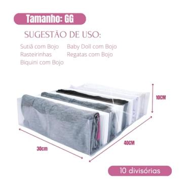 Imagem de Kit Colmeia Organizadora de Gavetas Clean PP, P, M, G, GG | 10 Nichos (2GGCLEAN)