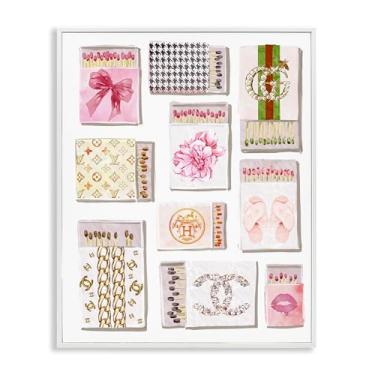 Imagem de Stupell Industries Glam Girl Matchboxes Branco Emoldurado Giclee Art Design por Ziwei Li, 76 x 61 cm