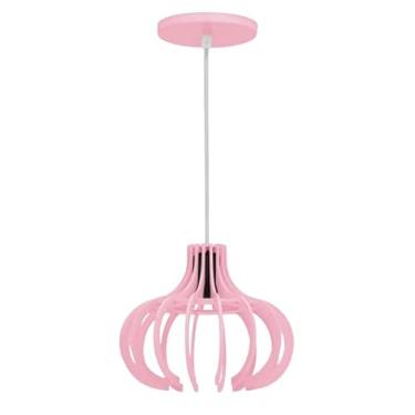 Imagem de Lustre Pendente Madeira Ana Maria (Rosa)