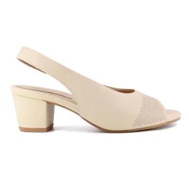 Imagem de Sandália Slingback Usaflex Feminina Couro Laser Y8214-Feminino