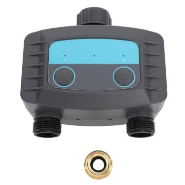 Imagem de Smart Sprinkler Timer Bluetooth Water Timer Controlador de irrigação automática com controle de aplicativo Dual tomada para jardim de jardim de material abds 12.5x7x13cm