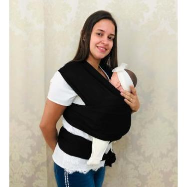 Imagem de Sling Canguru Wrap 100% Malha Preto