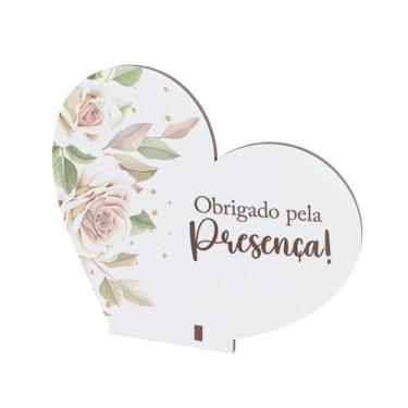 Imagem de Kit 10 Lembrancinhas MDF De Agradecimento Casamento Aniversário - Supr
