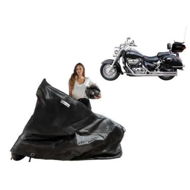 Imagem de Capa Protetora Moto Suzuki Boulevard C1500 com Baú - Kahawai, Preto