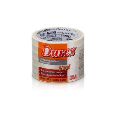 Imagem de Fita Durex 3M 12mmx40m - Embalagem com 6 Unidades