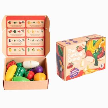 Imagem de Brinquedo Montessori Frutas e Legumes de Cortar Ensina Comer - JOKA CO