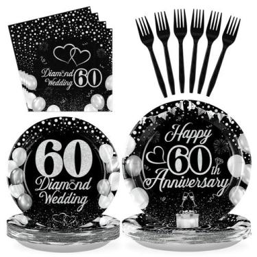 Imagem de Conjunto de talheres de festa para o 60º aniversário de casamento da G