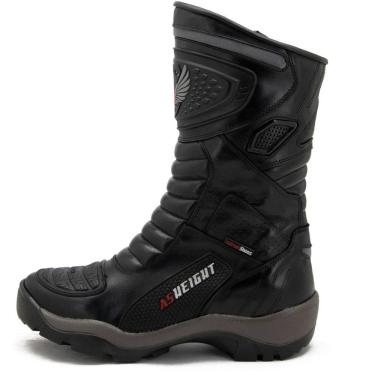 Imagem de Bota Motociclista Masculina Couro Cano Alto Proteção