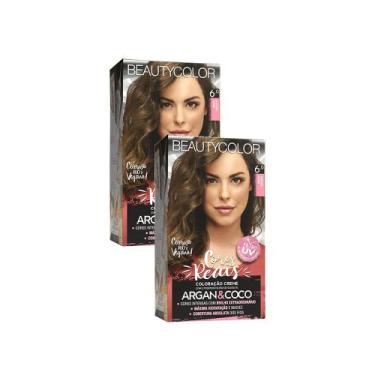 Imagem de Kit 2 Tintura Creme Beauty Color Louro Escuro 6.0 Kit