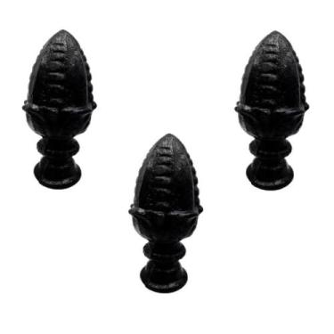 Imagem de Kit 3 Pinhas Ferro Fundido N09 P/ Grade Portão Sacada Muro - UNICLÁUDI