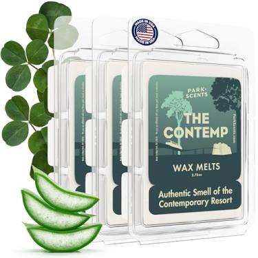 Imagem de Park Scents The Contemp – Theme Park Resort Hotel Inspired Luxury Candle Wax Melts – Clover Aloe Jasmine Wax Cubes – Vegan Soy Blend, Feito nos EUA – Presentes de aniversário para mulheres, irmã