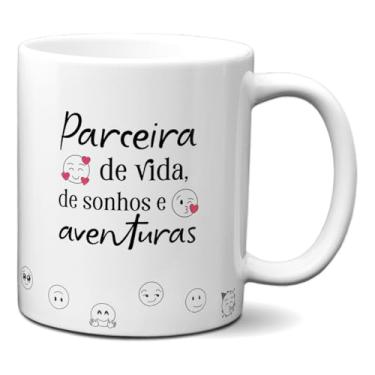 Imagem de Caneca Para Amiga Parceira De Vida Sonhos E Aventuras (Branca)