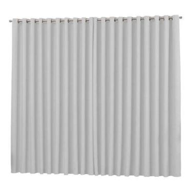 Imagem de Cortina Para Sala Quarto Tecido Blackout Branco 4,00X2,80