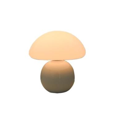 Imagem de Abajur de cabeceira Luminária de mesa cabeceira para quarto, decoração atmosfera estudo(Branco)