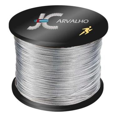 Imagem de 2X 100Mts Cabo Aço Revestido Pvc Cristal Acad Fit 1/8X4,8Mm
