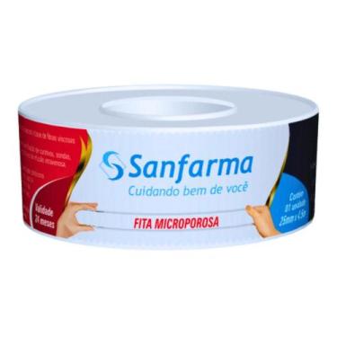 Imagem de Fita Microporosa Micropore Sanfarma Branco 25mm x 4,5m 6 UN