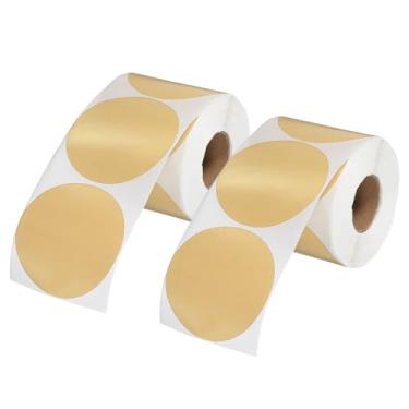 Imagem de PATIKIL 1000 adesivos coloridos de pontos, adesivos circulares de 7,6 cm autoadesivos grandes etiquetas de codificação em branco redondo para etiquetar escritório, quintal, venda de garagem, casa