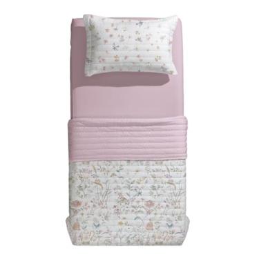 Imagem de Jogo Colcha 2pc Mundo Kids Malha antim - Jardim Mágico - Solteiro