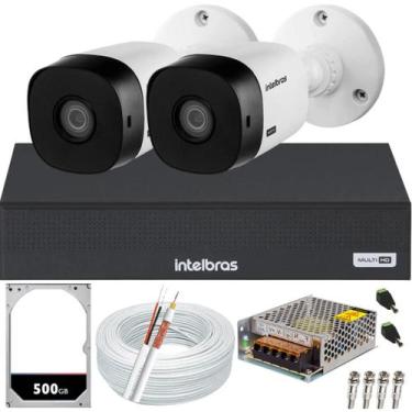 Imagem de Kit 2 Câmeras de Segurança Intelbras 2mp 1220b Dvr 4 Canais Multi Hd