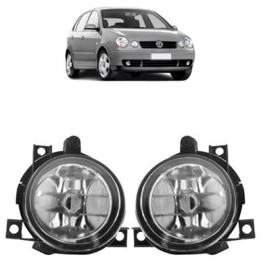 Imagem de Farol Milha Auxiliar Polo Polo 2003 2004 2005 2006 Lente Lisa Vidro - 