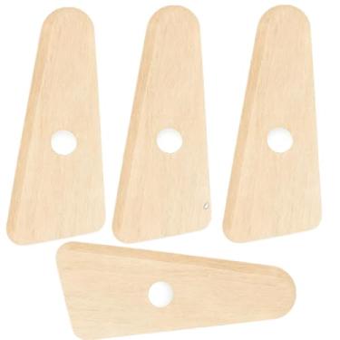 Imagem de SHUNGXINYI 4 pacotes de costela de cerâmica de madeira de faia – ferramenta de escultura de argila, lisa e sem lascas, ideal para modelagem de argila seca a ar de polímero, cerâmica DIY, cerâmica e