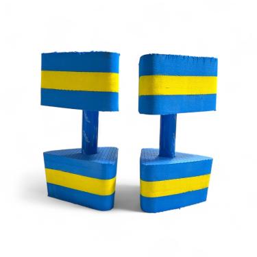 Imagem de Scalibu Sports, Halteres Hidroginastica, Natação, 3 a 4 kg, Azul/Amar, Par