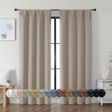 Imagem de Cortinas Blackout Simplebrand Ava Stone para quarto de 183 cm
