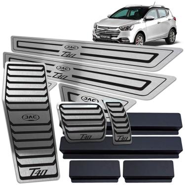 Imagem de Soleira Vinil Pedaleira Descanso Jac T40 Auto Preto BR