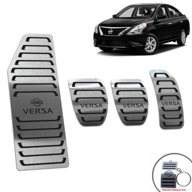 Imagem de Pedaleiras + Descanso Nissan Versa 2015/2020 Manual Preto