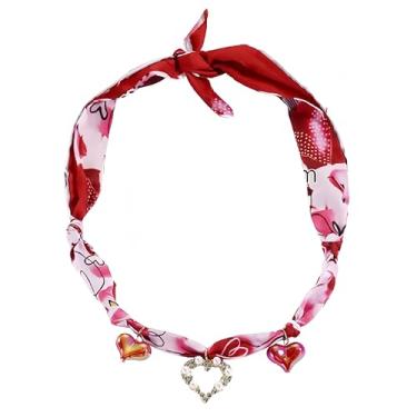 Imagem de Colar de cachecol vintage para mulheres, bandana ajustável, colar de seda, leopardo, pérola, boêmio, joia de cerâmica, folha, borboleta, estrela-do-mar, moeda, pingente, colares, joias de verão e