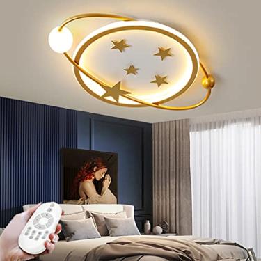 Imagem de Luminária de teto LED com desenho animado, controle remoto, regulável, para quarto de criança, abajur de acrílico moderno, iluminação interna, luminária de parede, varanda, sala de estar, es