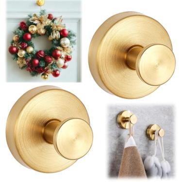 Imagem de LeLehome Ganchos de ventosa para chuveiro, banheiro e janela de vidro – Pacote com 2 ganchos de toalha resistentes sem broca para parede de cozinha, espelho, azulejo, roupões pendurados, buchas