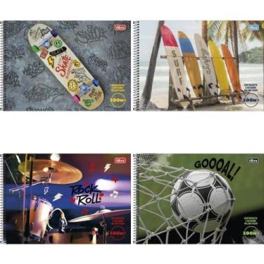Imagem de Caderno Desenho Milimetrado Zoom+ 96FLS Masculino Espiral PCT.C/04 - T