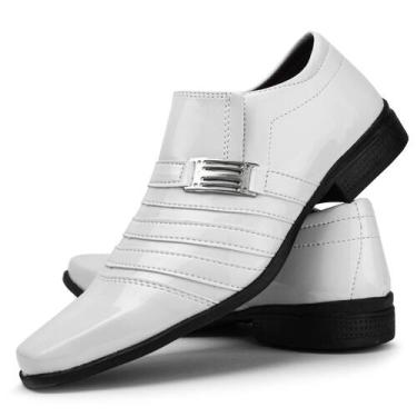Imagem de kit atacado 10 pares Sapato social branco masculino - Pizzolev, Branco