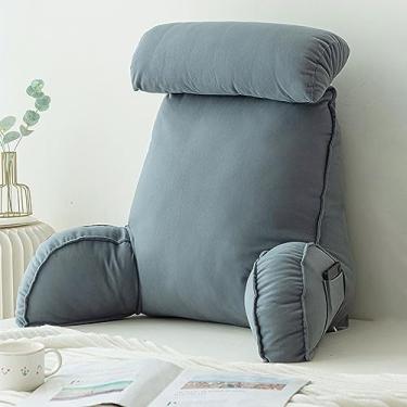 Imagem de Almofada de leitura para cama adorável almofada de apoio lombar almofadas de encosto multifuncionais sofá e cabeceira almofada de leitura removível macio descanso de leitura descanso travesseiro para
